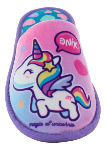 Onix Pantufla Unicornio Afelpada Suave Colores Niña 83671   