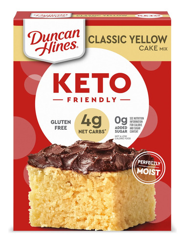 Duncan Hines Keto & Gluten Free Yellow Cake Mix, 10.6 Oz
