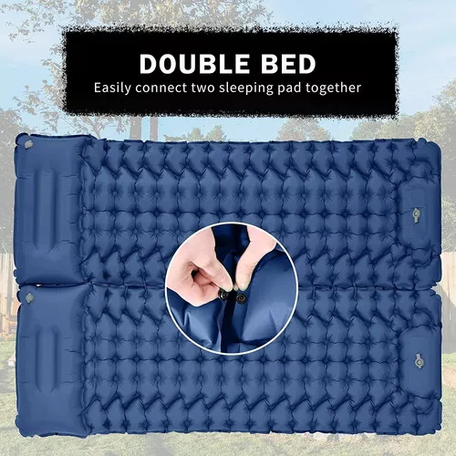 Colchón Inflable Plegable Con Almohadas Para Viajar