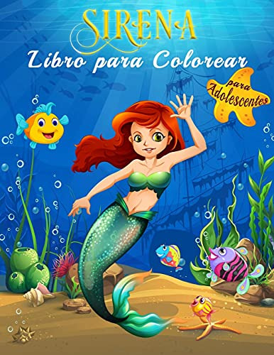 Sirena Libro Para Colorear Para Adolescentes: Colorea El Mag