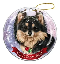 Comprar Adorno Navidad Porcelana Perro Reno Chihuahua Pelo Largo
