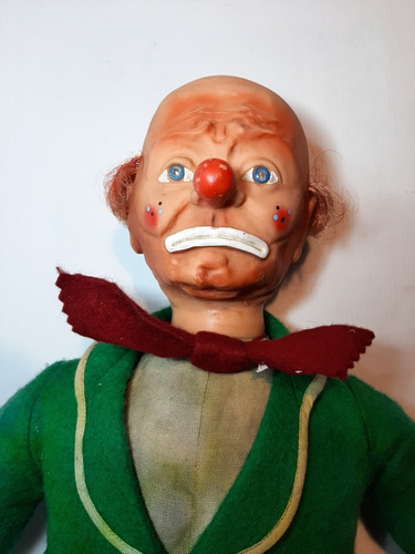 Imagen 3 de 6 de Antiguo Payaso De Goma Y Tela Ro 1844