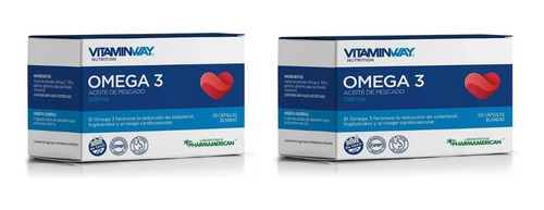 Pack X 2 Omega 3 Aceite De Pescado Vitamin Way X 60 Capsulas