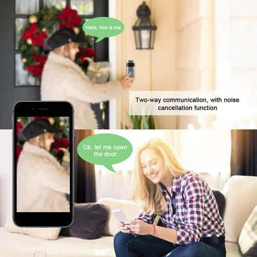 Videoportero Inteligente Wifi Timbre Infrarrojo Inalámbrico