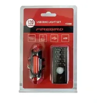 Comprar Kit Luces Bicicleta Firebird Recargables Usb 120 Lm Del\u002Ftras