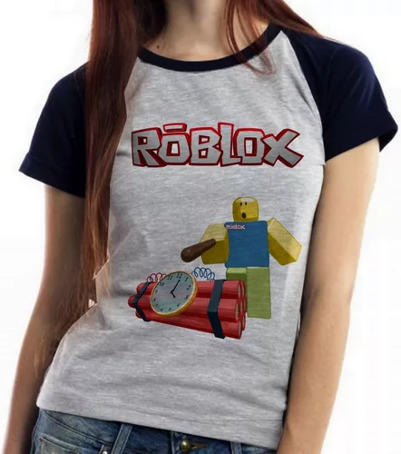 blusa feminina baby look roblox personagem game jogo pc skin