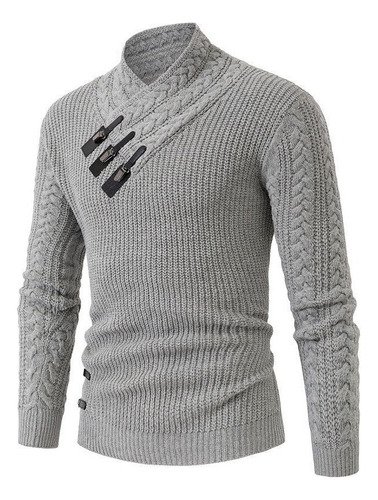 Camisa Cálida Ropa De Punto Vintage Suéter De Hombre
