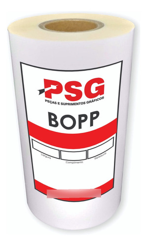 Bopp Brilho Para Laminação 22cm X 100 Metros 20 Micras