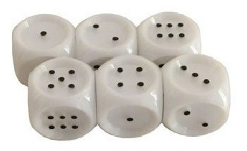 Imagem 2 de 2 de Jogo De Dados Em Alto Relevo Braille (conjunto Com 02 Dados)