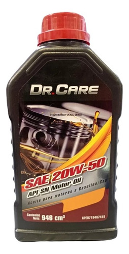 Aceite De Motor Mineral 20w-50 Dr. Care