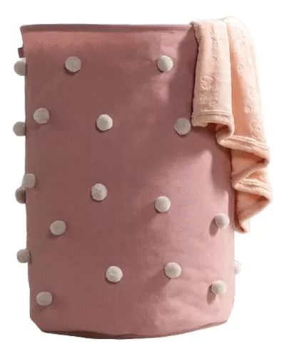 Cesto Multiusos Pink Dots Vianney Color Rosa Claro