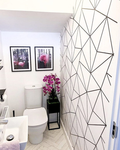 Papel Mural Triangular Blanco Blanco