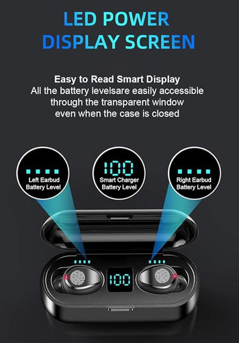 Totalmente Inalámbrico Bluetooth 5.0 Recargable Ipx7 A Prueb