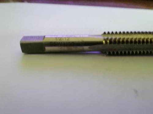 Macho Para Rosca 1/2 12 Hilos Cono 2 Hss Acero Rápido (Usado)