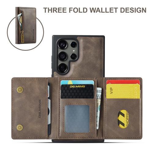 B Funda Tipo Cartera Desmontable For Samsung Galaxy S23 Ultra