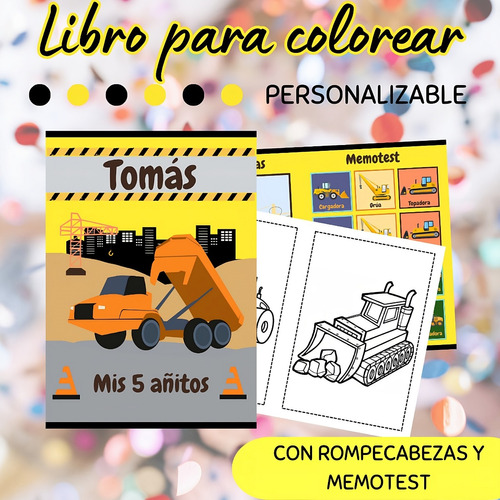 Libro Para Colorear Imprimible Máquinas De Construcción