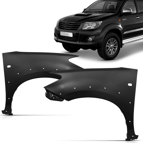 Paralama Hilux 4x4 05 06 07 08 09 10 11 Com Furo Friso Pisca