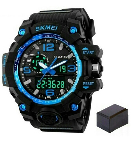 Relógio Skmei Original Modelo 1155 Azul Prova D'água