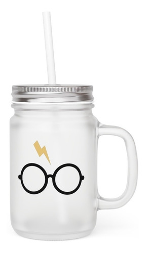 Mason Jar - Harry Potter - Lentes + Cicatriz