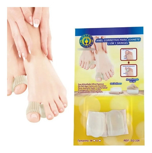 Anel Corretivo Para Joanete 2 Em 1 Skingel Sg326 Orthopauher M