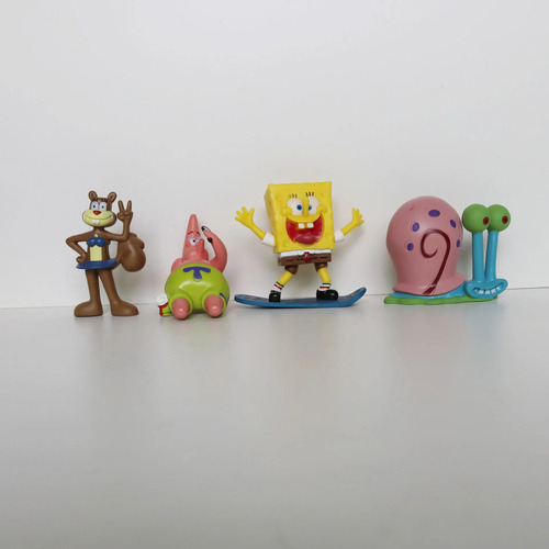 Juego De 12 Muñecos De La Colección De Figuras De Bob Esponj