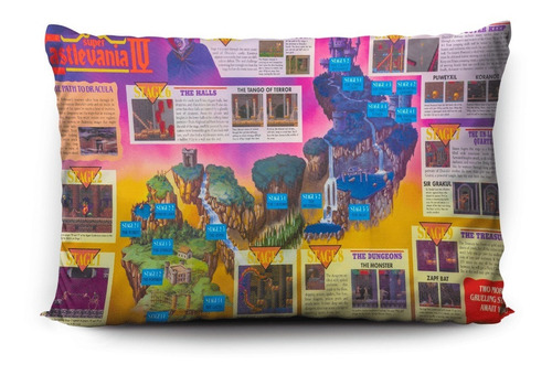 Funda De Almohada Super Castlevania Iv 70x45cm Vudú Love
