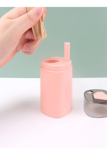 X2 Dispensador De Palillos De Dientes Automático Mondadiente Dispensador Rosa