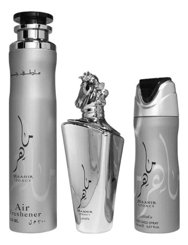Conjunto De Presentes Perfume Lattafa Maahir Legacy Para Homens 100ml/200ml/3