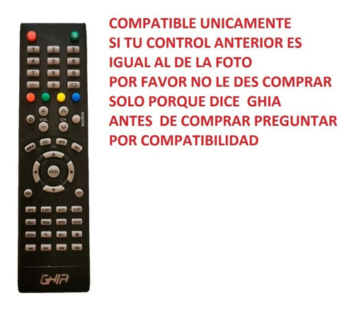Control Ghia Directo Para Pantalla Smart Tv G49duhd5