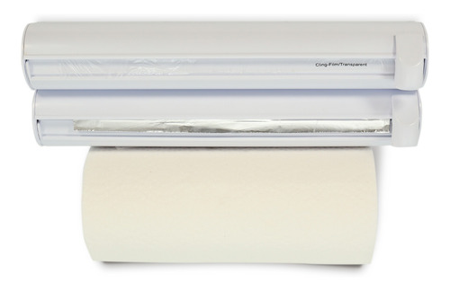 Imagen 1 de 4 de Kit Portarollo Premium Toallas Cocina Papel Aluminio Film