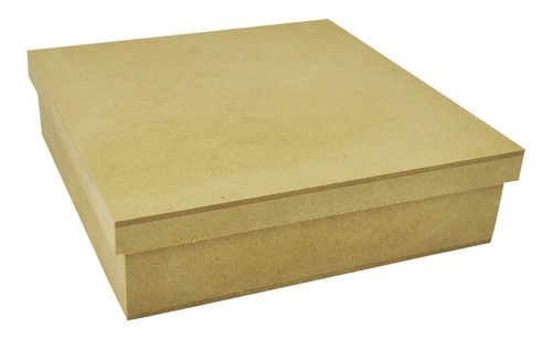 Caixa Quadrada Tampa Sapato 40x40x20 Mdf 3mm Cru Madeira