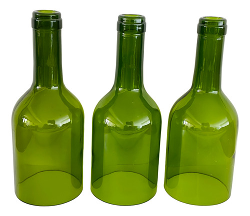 Cuello De Botella Verde, Manualidades, Lámparas, Velas, 3pza