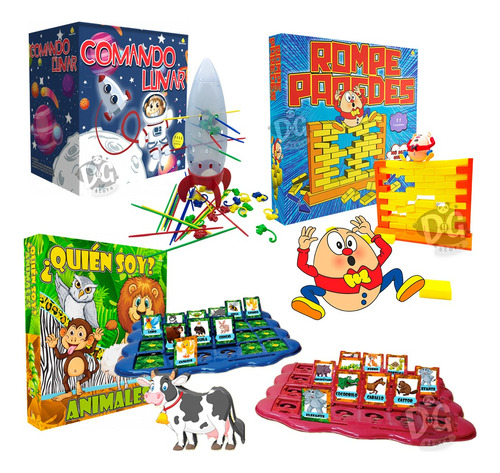 Juego De Mesa Lote X 3 Infantil Pack Familiar Regalos Oferta