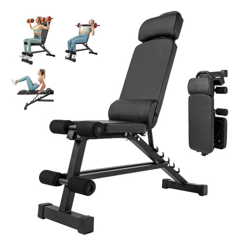 Banco De Gimnasia Multifunción Plegable Ajustable Ejercicio