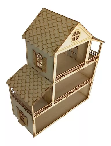 Casa De Bonecas Meninas 60 Cm Mdf Cru Casinha Da Barbie - Collore - Casinha  de Boneca - Magazine Luiza