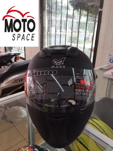 Casco Mass By Shiro Negro Mate Talla M Meses sin intereses