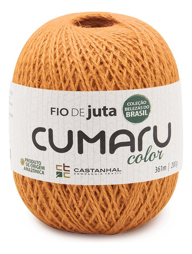 Fio De Juta Color Cumaru Castanhal 200g 361mts Cor Laranja