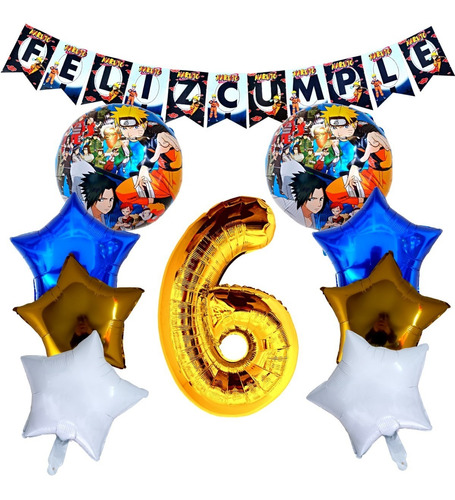 Combo Kit Deco Fiesta Globos Naruto N°4