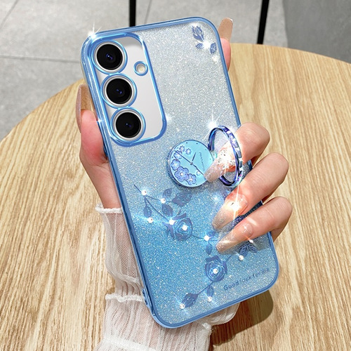Funda Con Brillo Y Flores Eternas Para Samsung, Con Soporte