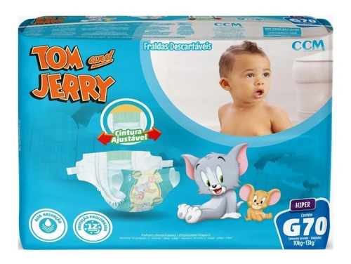 Fraldas Descartáveis Atacado Hiper Pacotão Tom E Jerry Bebê