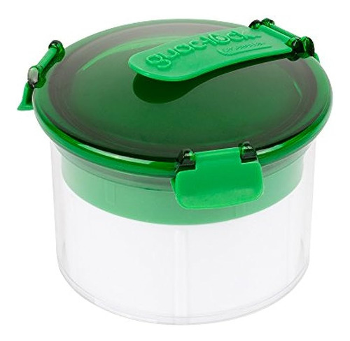 Container, Guac-lock White, Green/clear