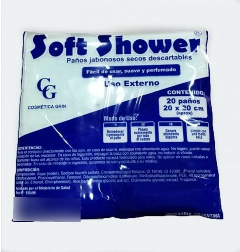 100 Paños Jabonosos Soft Shower