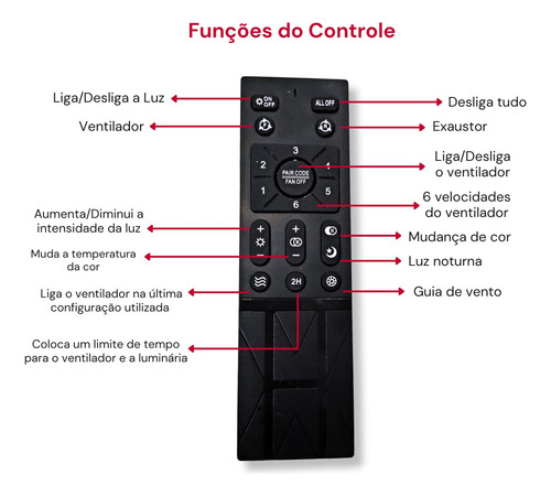 Plafon Com Ventilador Estilo Industrial 40w Led Bivolt 3 Cor