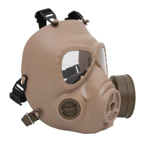 Máscara Para Airsoft Tan Anti-gás (réplica) Com Ventilação