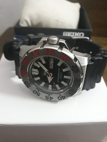 Relógio Seiko Monster Automático, Pulseira De Borracha