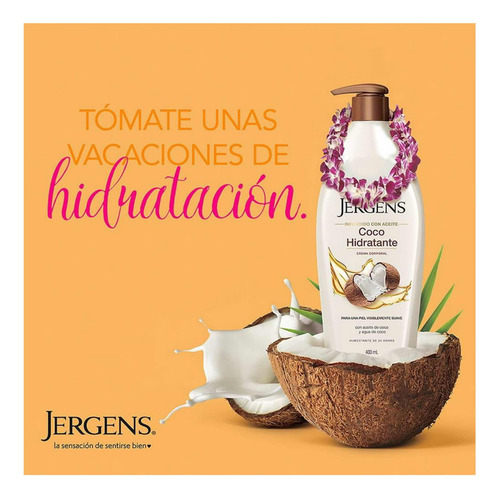 Crema Corporal Jergens Coco Hidratante 400 Ml