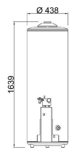 Imagen 3 de 7 de Termotanque A Gas Longvie Potenciado 132 Litros Tp600ap-n