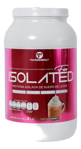 Proteína Aislada Isolate | Thunderbolt | 2lb | 0 Carbs Sabor Café Caramelo