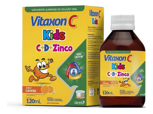 Vitaxon C Kids C + D + Zinco 120ml Sabor Laranja