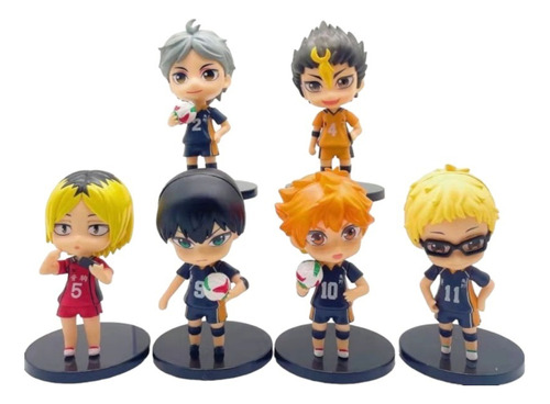 Figuras Haikyu Set X6 Unidades Importadas Articuladas 10cm